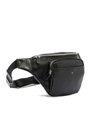 کیف کمری مشکی زنانه چرم خالص Tergan - کد 893104999
