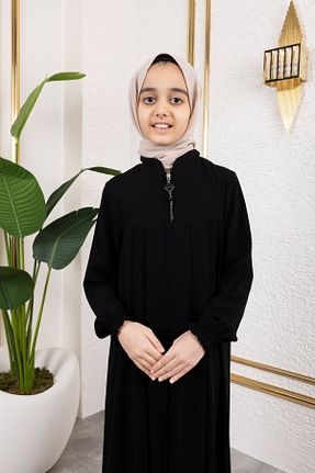 کلاه و ابایا مشکی بچه گانه پنبه پلی استر KADEEM - کد 897832634