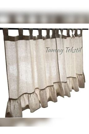 پرده زمینه بژ کتان TUNCAY TEKSTİL - کد 836373784
