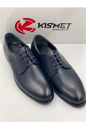 کفش آکسفورد سرمه ای مردانه چرم خالص kismet kundura - کد 896918910