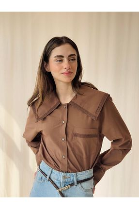 پیراهن قهوه ای زنانه رگولار Retrobird - کد 896943254