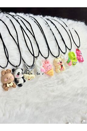 گردنبند جواهر رنگی بچه گانه چرم Store - کد 896976945