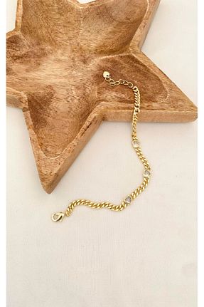 دستبند جواهر طلائی زنانه زیرکن Sacha Accessories - کد 896804839
