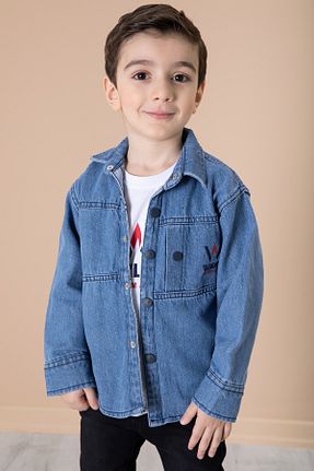 پیراهن آبی بچه گانه رگولار Cansın Mini - کد 897844169
