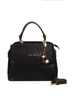 کیف دوشی مشکی زنانه چرم مصنوعی GOLDBAGS - کد 897000522