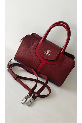 کیف دستی زرشکی زنانه سایز متوسط valentina victoria - کد 897005032