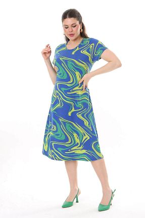 لباس سایز بزرگ سبز زنانه ویسکون Mooi XXL - کد 815361073
