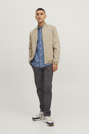 کاپشن بژ مردانه رگولار Jack & Jones - کد 746658723