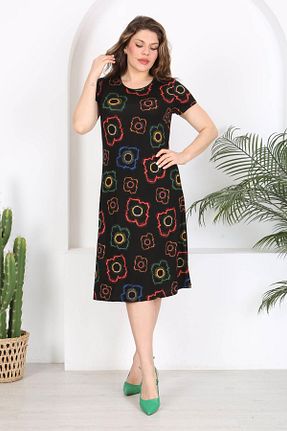 لباس سایز بزرگ مشکی زنانه ویسکون Mooi XXL - کد 832575680
