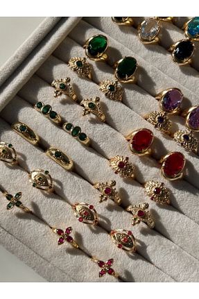 انگشتر جواهر سبز زنانه زیرکن Store - کد 897024799