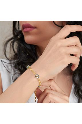 دستبند نقره زرد زنانه 925 عیار Siset Gümüş - کد 670359599
