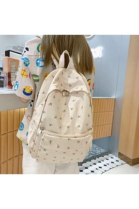 کیف مدرسه بژ زنانه پارچه ای womi - کد 897030703