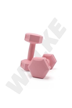 دمبل و صفحه وزنه صورتی پلاستیک Walke - کد 870271470