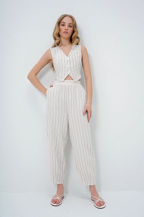 ست بالاتنه و پائین تنه بژ زنانه بافتنی Trend Alaçatı Stili - کد 825912869