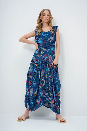 لباس سرمه ای زنانه بافتنی Trend Alaçatı Stili - کد 896525649