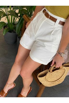 شلوارک و برمودا نباتی زنانه رگولار Seda Aslan Butik - کد 752860102