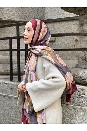 شال زرشکی زنانه Modakaşmir - کد 897024417