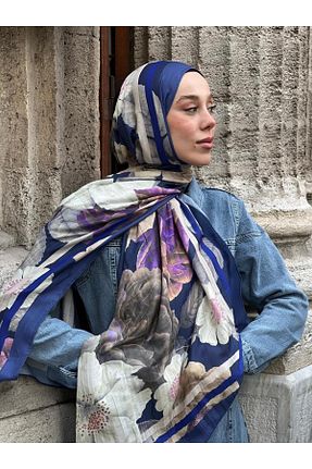 شال آبی زنانه Modakaşmir - کد 897024347