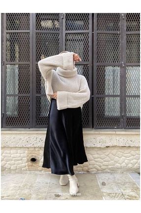 دامن حجاب مشکی زنانه کمر کش دار Yesui - کد 897028996