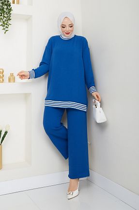 ست بالاتنه و پائین تنه حجاب آبی زنانه رگولار MÇmoda - کد 897028256