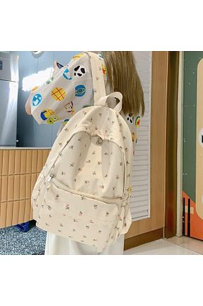 کیف مدرسه بژ زنانه پارچه ای womi - کد 897030703