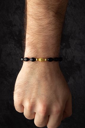 دستبند نقره مشکی زنانه 925 عیار OTTOTESBİH - کد 897082569