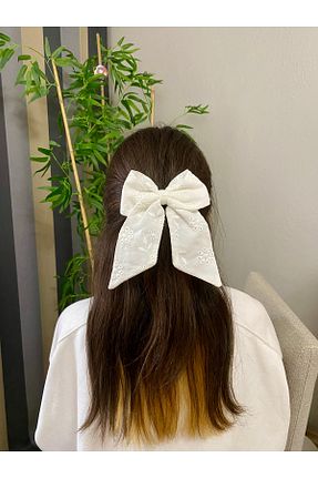 گیره سر سفید زنانه پلی استر UniqueHandMade - کد 739799792