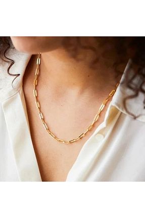 گردنبند استیل ( فولاد ) زرد زنانه استیل ضد زنگ Miracle Jewelry - کد 887246731