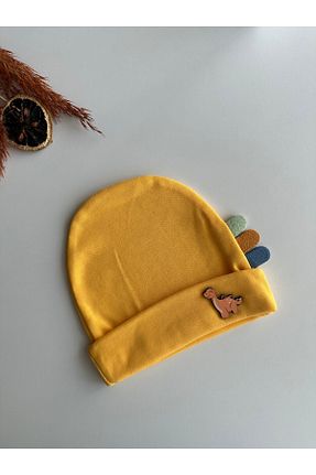 کلاه پشمی زرد بچه گانه پنبه ای minço bebe - کد 897064109
