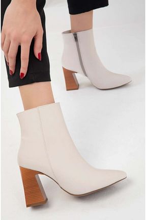 بوت / نیم بوت بژ زنانه چرم مصنوعی Kids Club Shoes - کد 888531583