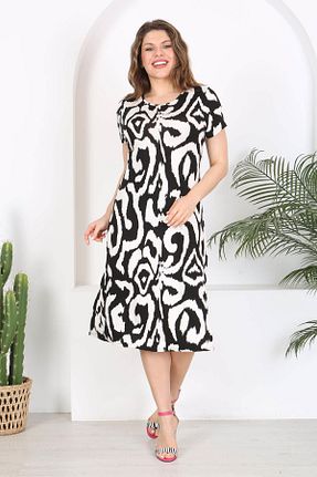 لباس سایز بزرگ مشکی زنانه ویسکون Mooi XXL - کد 832574940