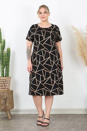 لباس سایز بزرگ مشکی زنانه ویسکون Mooi XXL - کد 897083936