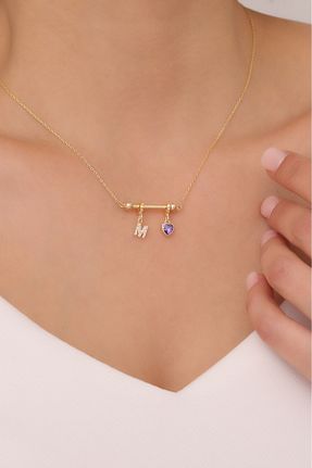 گردنبند نقره طلائی زنانه 925 عیار VAOOV - کد 892771898