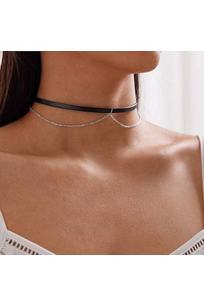 گردنبند جواهر متالیک زنانه فلزی MutluBiDünya - کد 897090088