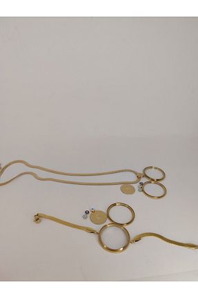 ست استیل طلائی زنانه استیل (فولاد) Romea - کد 816184396