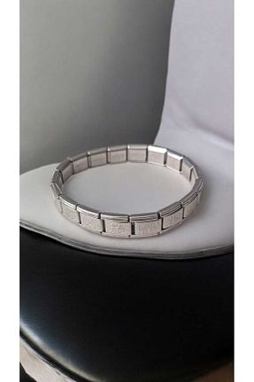 دستبند استیل (فولاد) طوسی زنانه استیل (فولاد) NAS fashion - کد 883249810