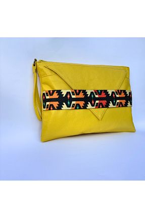 کیف پورتفوی و کلاچ زرد زنانه چرم خالص Atelier Nui - کد 897128645