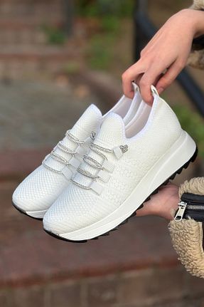 کفش پیاده روی سفید زنانه پارچه ای otuzbesshoes - کد 897921730