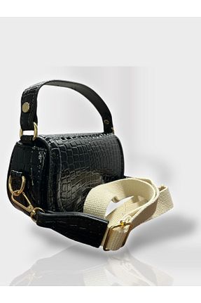 کیف دوشی مشکی زنانه چرم مصنوعی G&L BUTİK - کد 897195201