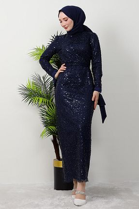 لباس حجاب سرمه ای زنانه Kalem giz astore - کد 897164830