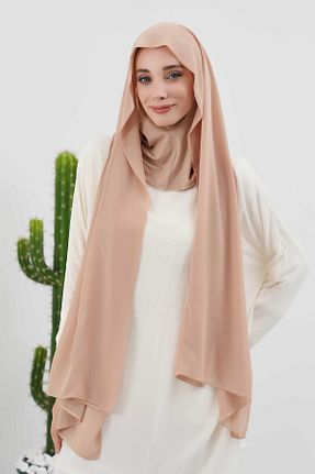 شال قهوه ای زنانه شیفون Aisha