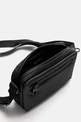 کیف دوشی مشکی زنانه پلی اورتان Pull & Bear - کد 897173489
