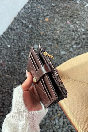 کیف پول قهوه ای زنانه سایز متوسط Yuka Atelier - کد 897164526