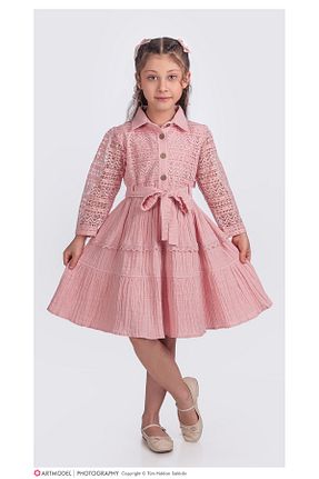 لباس صورتی بچه گانه بافتنی Zaziko Kids - کد 897941361