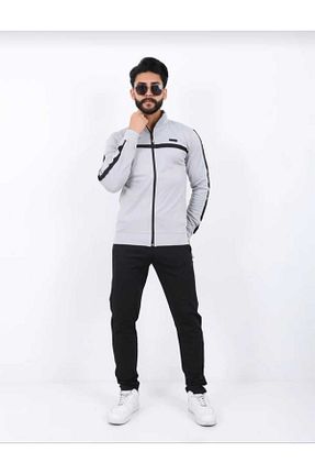 ست بالاتنه و پائین تنه طوسی مردانه بافت Tuwan - کد 896751835
