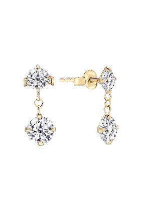 گوشواره نقره طلائی زنانه 925 عیار jelux silver - کد 822681343