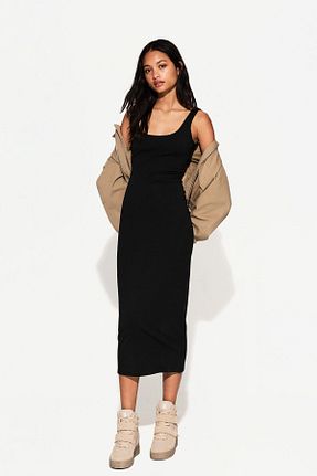 لباس مشکی زنانه بافتنی Bershka - کد 897212260