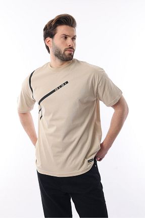 تیشرت بژ مردانه رگولار Madmext - کد 897236258
