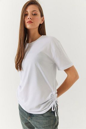 تیشرت سفید زنانه Straight Bianco Lucci - کد 897238381