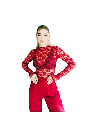 رکابی قرمز زنانه توری Lonca Tekstil - کد 897255943